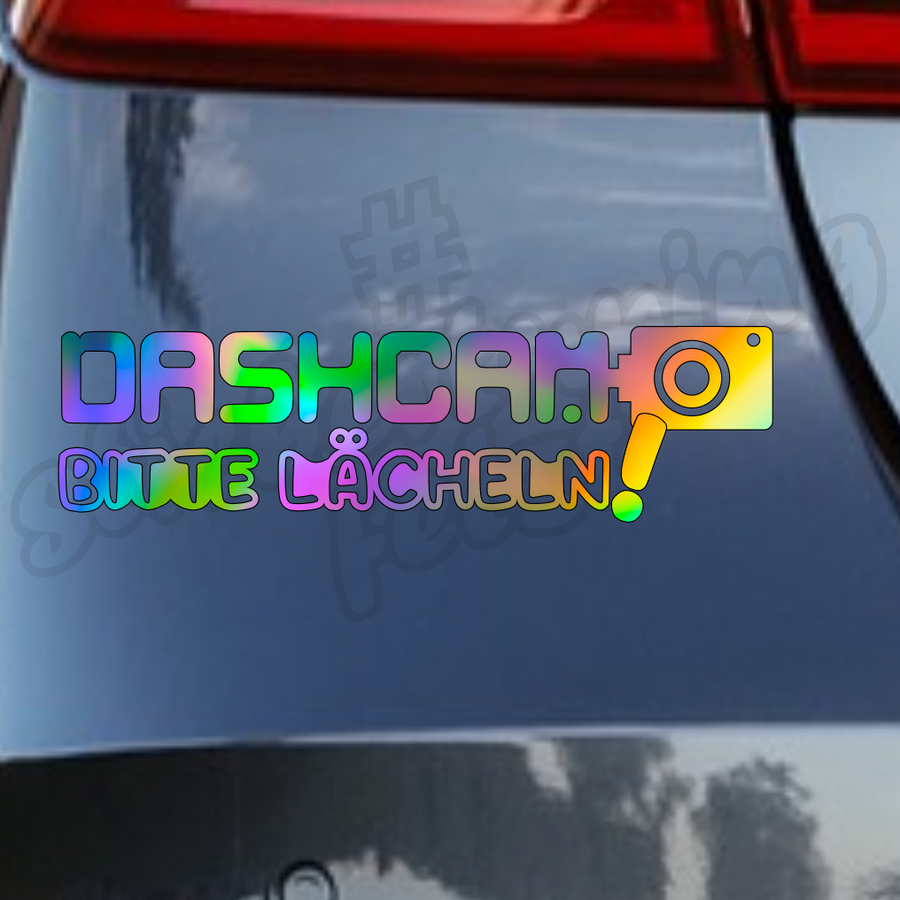 Aufkleber “DASHCAM” Bitte lächeln | Effektfolie | ab 7,99€