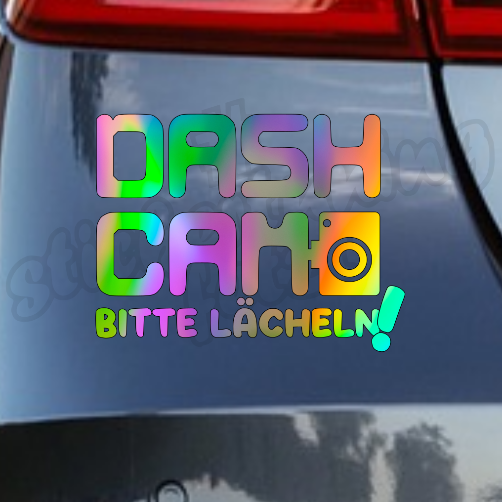 Aufkleber “DASHCAM” Bitte lächeln | Effektfolie | ab 7,99€