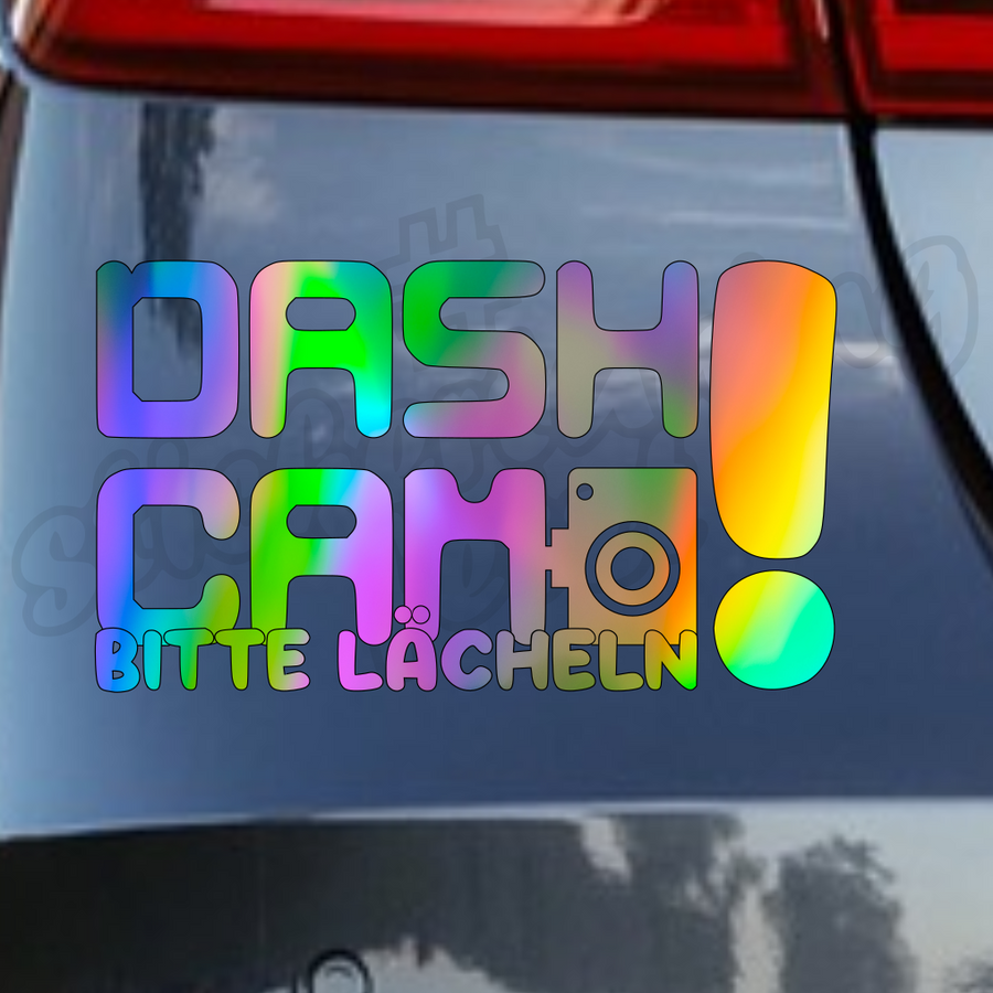 Aufkleber “DASHCAM” Bitte lächeln | Effektfolie | ab 6,99€