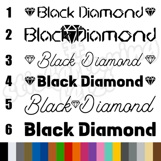 Aufkleber “BLACK DIAMOND” | bis 60cm | ab 3,99€