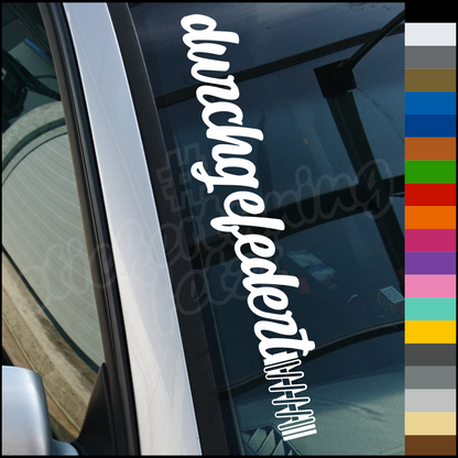 Aufkleber “DURCHGEFEDERT” | bis 60cm | ab 3,99€