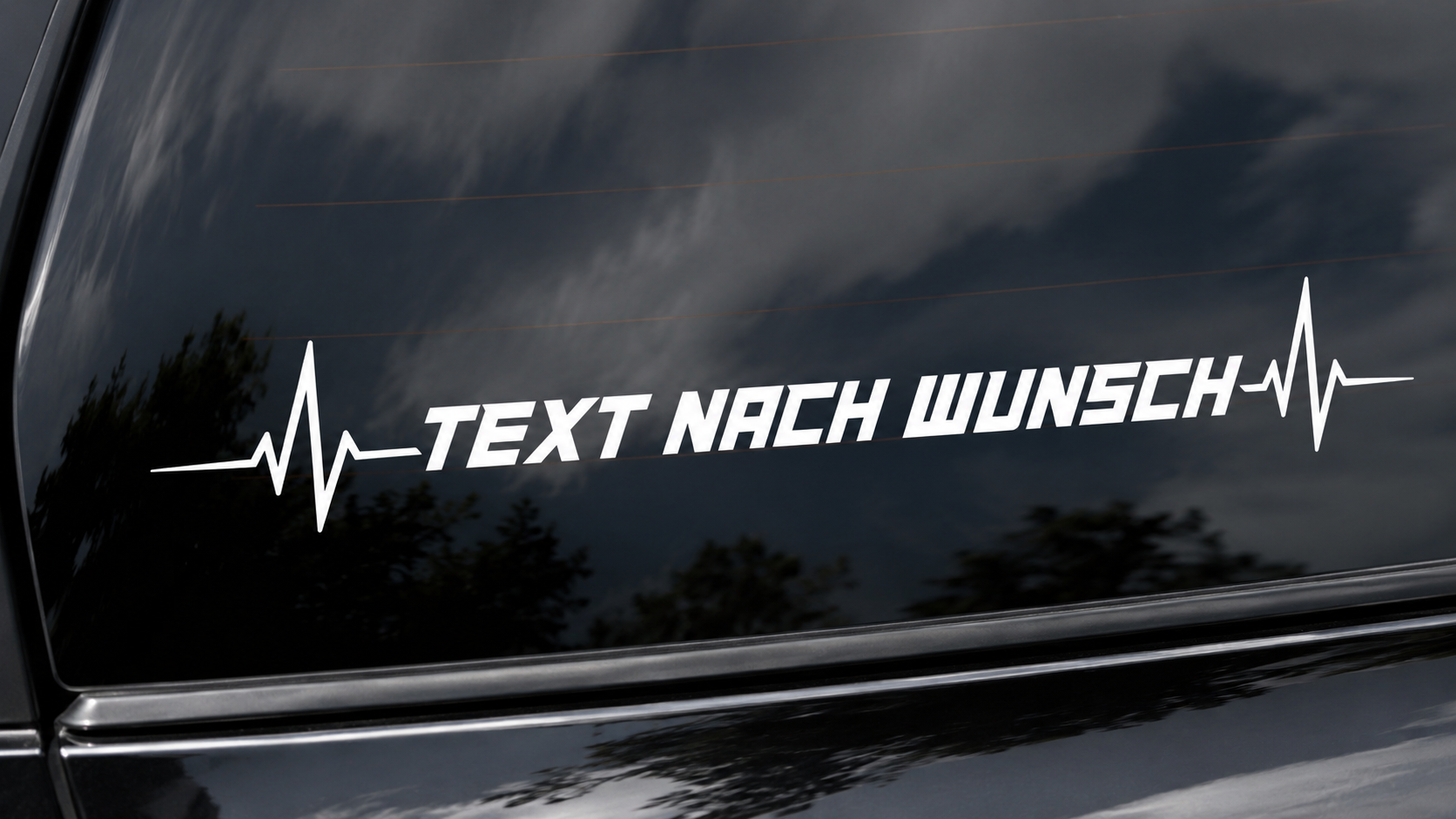 EKG Wunschtextaufkleber