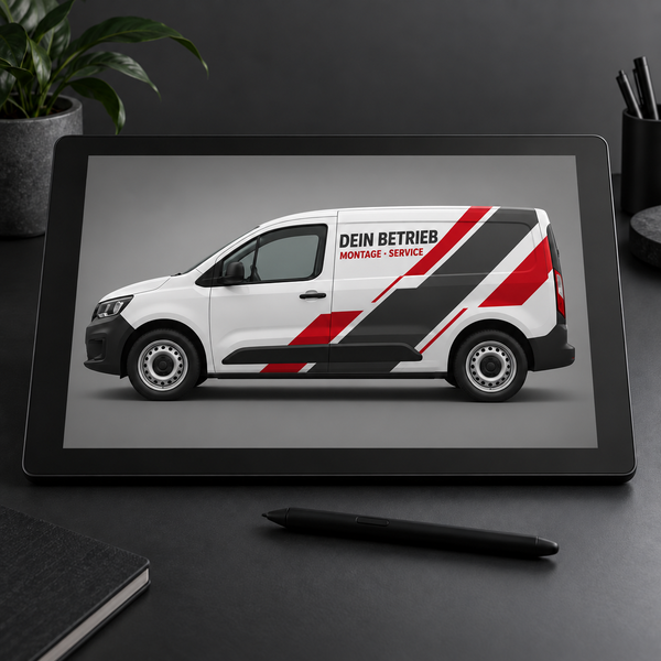 Fahrzeugbeschriftungs-Entwurf mit Vektordaten – PDF, SVG, EPS, DXF & PNG | ab 99,90€