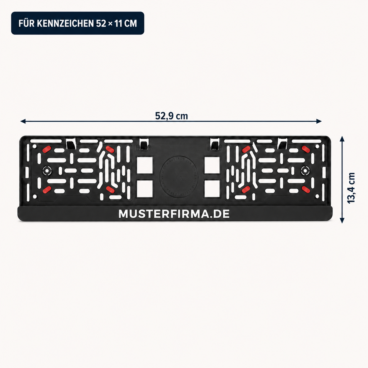 2x EU-Kennzeichenhalter "WUNSCHTEXT" mit Antiklapper-Noppen | ab 19,99€