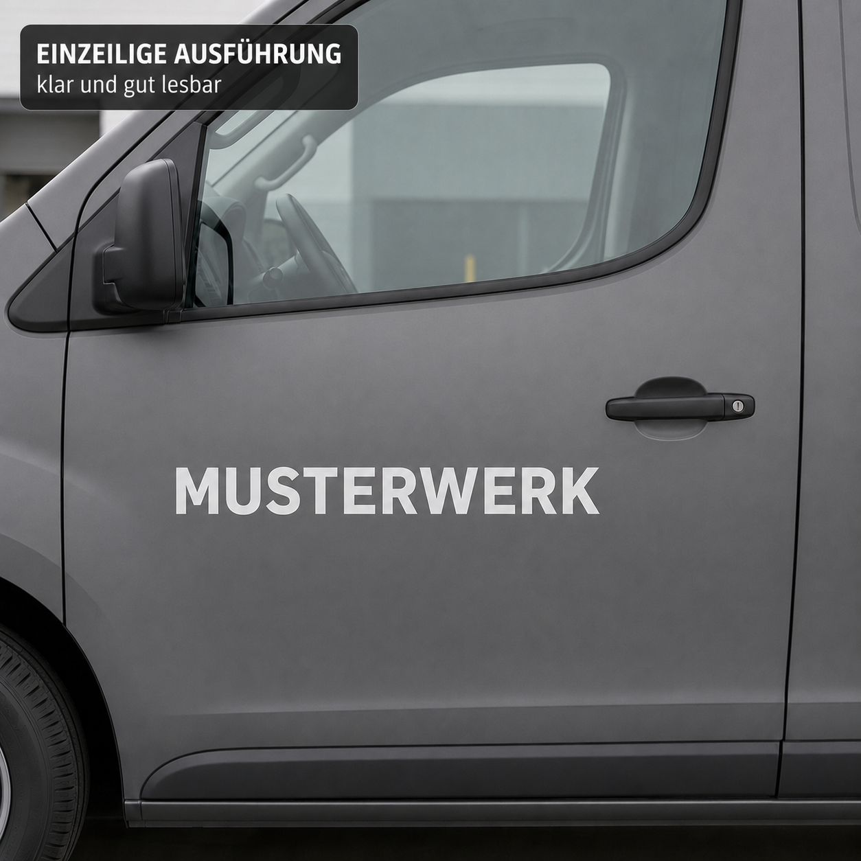 Firmenwagen-Starterpaket Basis – 2 Türschriftzüge + Heckschriftzug | ab 29,90€