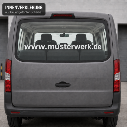 Firmenwagen-Starterpaket Basis – 2 Türschriftzüge + Heckschriftzug | ab 29,90€