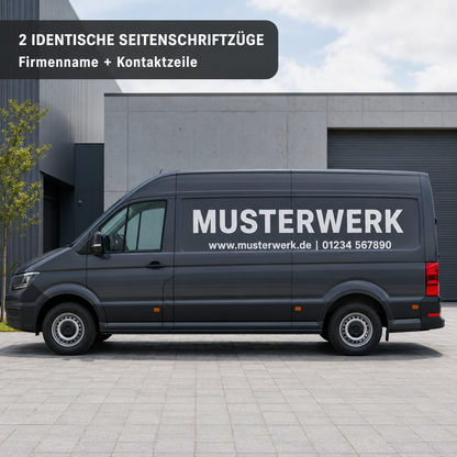 Firmenwagen-Starterpaket Transporter – Seiten- und Heckbeschriftung | ab 49,90€