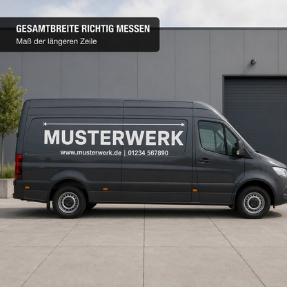 Firmenwagen-Starterpaket Transporter – Seiten- und Heckbeschriftung | ab 49,90€