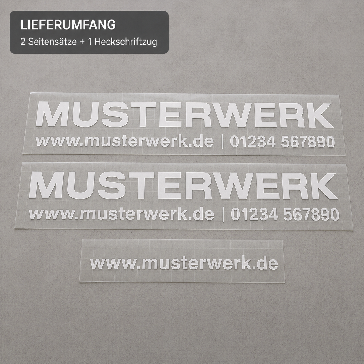 Firmenwagen-Starterpaket Transporter – Seiten- und Heckbeschriftung | ab 49,90€