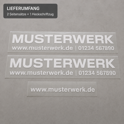 Firmenwagen-Starterpaket Transporter – Seiten- und Heckbeschriftung | ab 49,90€