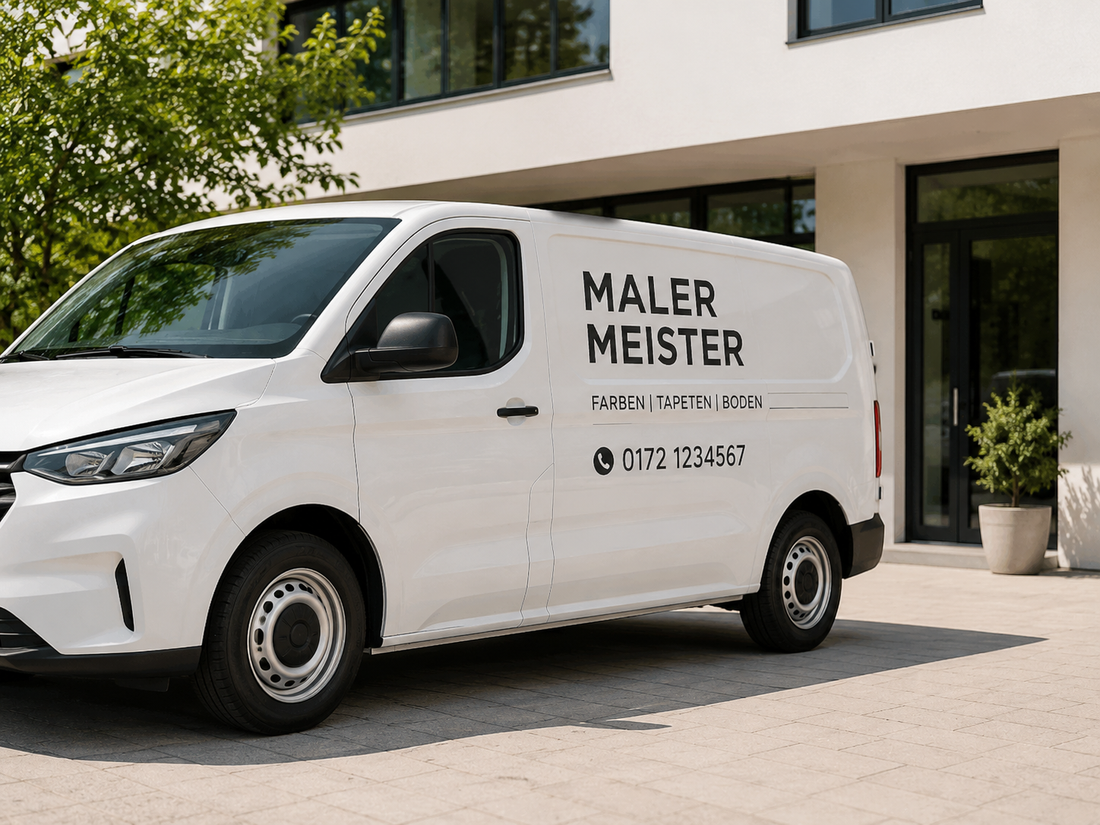 Firmenwagen mit Beschriftung