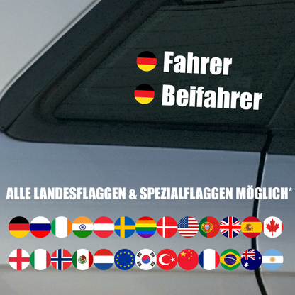 Aufkleber “FLAGGE (rund) + NAME” ca. 2cm hoch | bis 6 Namen | ab 5,99€
