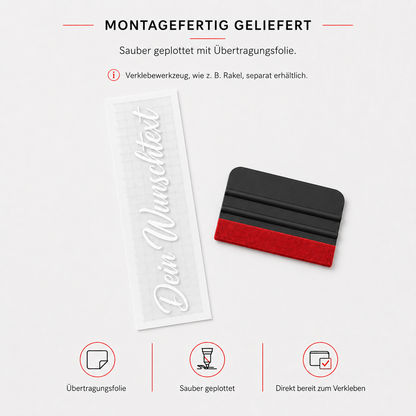 Scheibenaufkleber mit Wunschtext | 20 bis 60cm | ab 4,99€