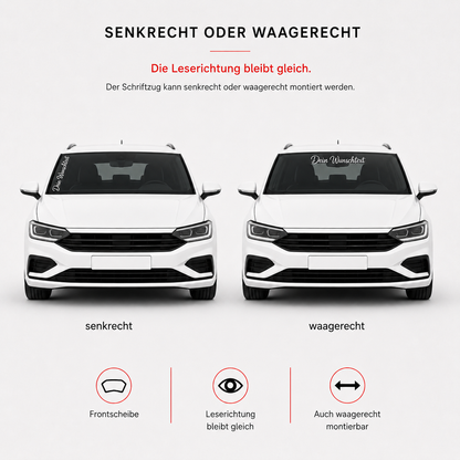 Scheibenaufkleber mit Wunschtext | 20 bis 60cm | ab 4,99€