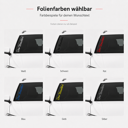 Scheibenaufkleber mit Wunschtext | 20 bis 60cm | ab 4,99€