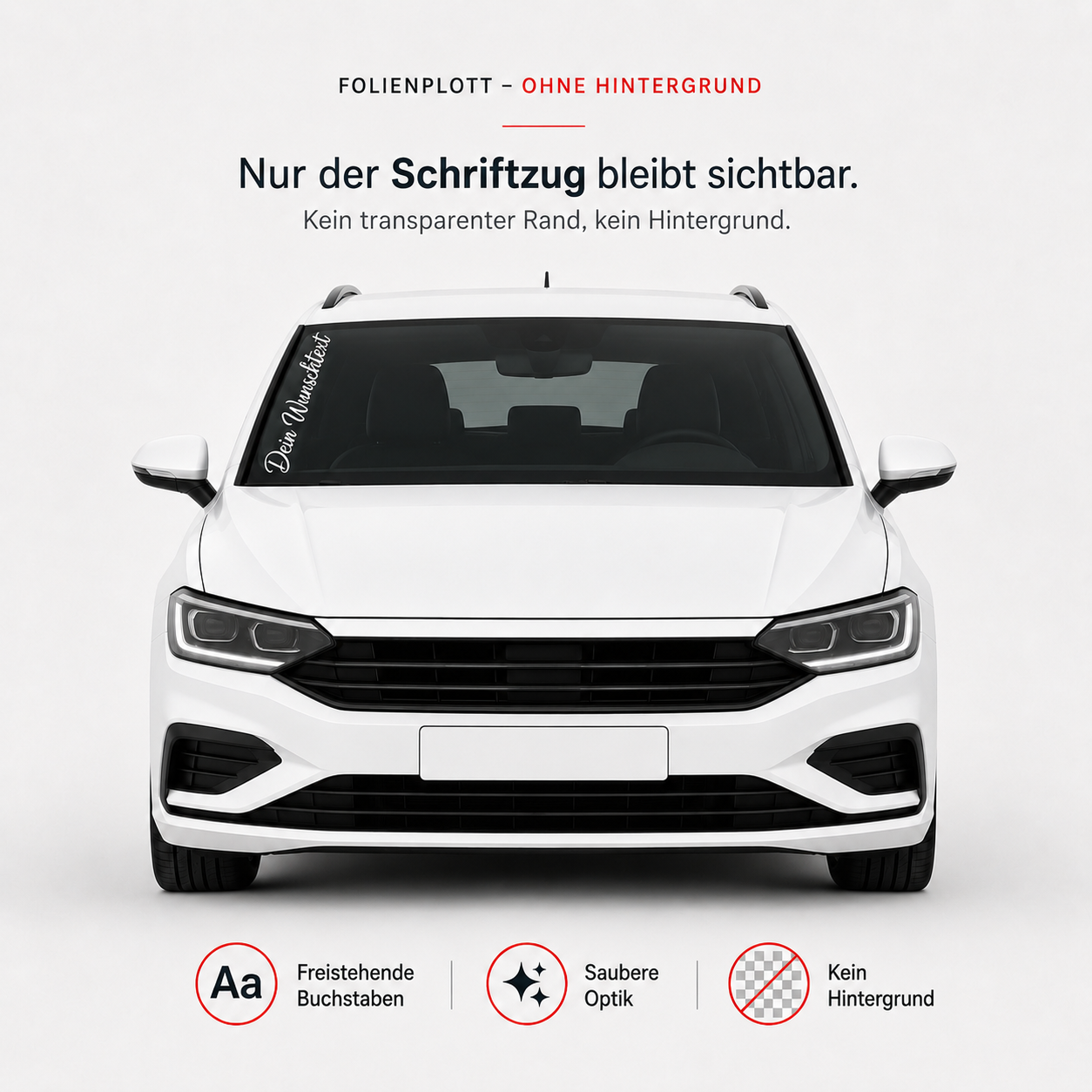 Scheibenaufkleber mit Wunschtext | 20 bis 60cm | ab 4,99€