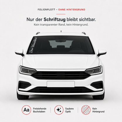 Scheibenaufkleber mit Wunschtext | 20 bis 60cm | ab 4,99€