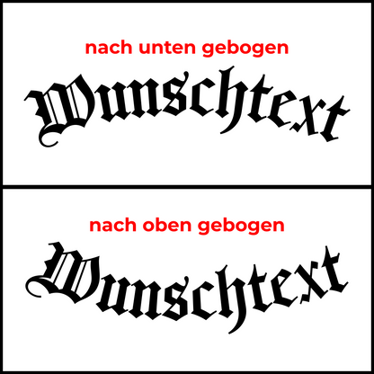 Aufkleber "NAME" für LKW | bis 60cm | nach unten gebogen | ab 4,99€