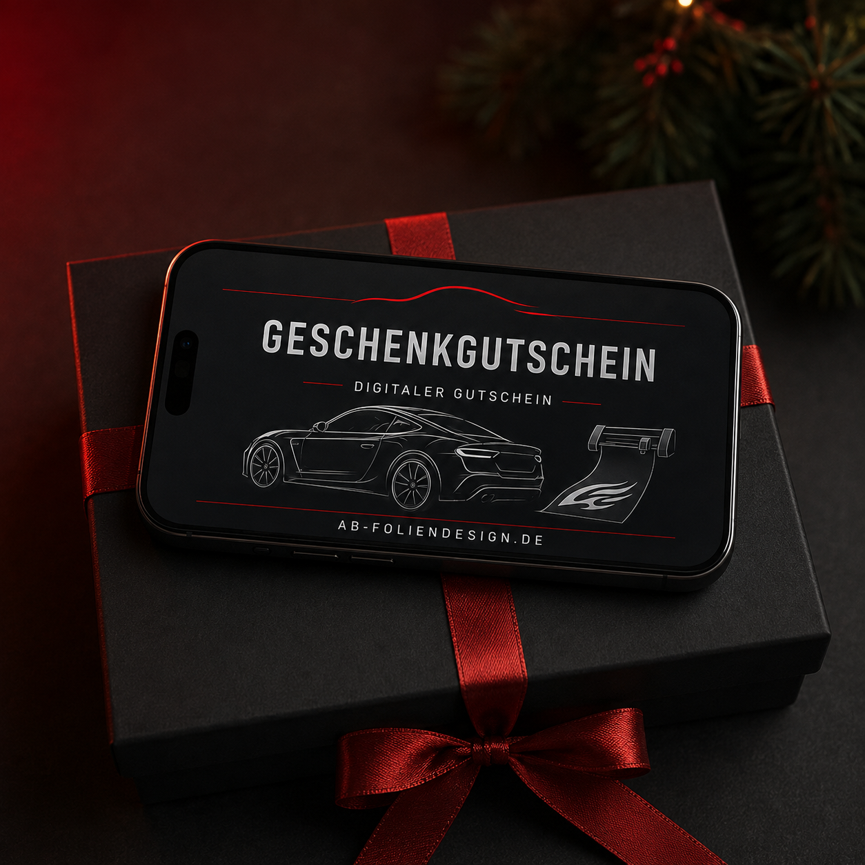 Digitaler Geschenkgutschein für Wunschtext & Fahrzeugprojekte | 10–250 €