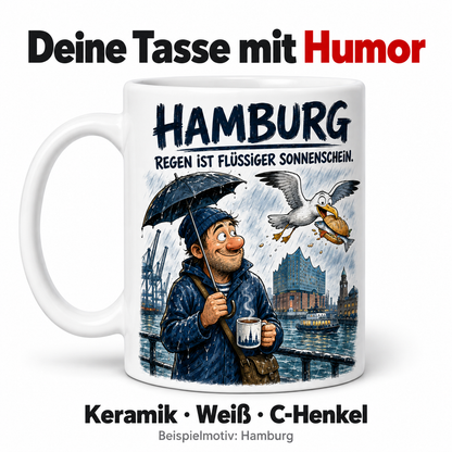 Heimat mit Humor – Bundesländer-Tasse mit frechen Sprüchen