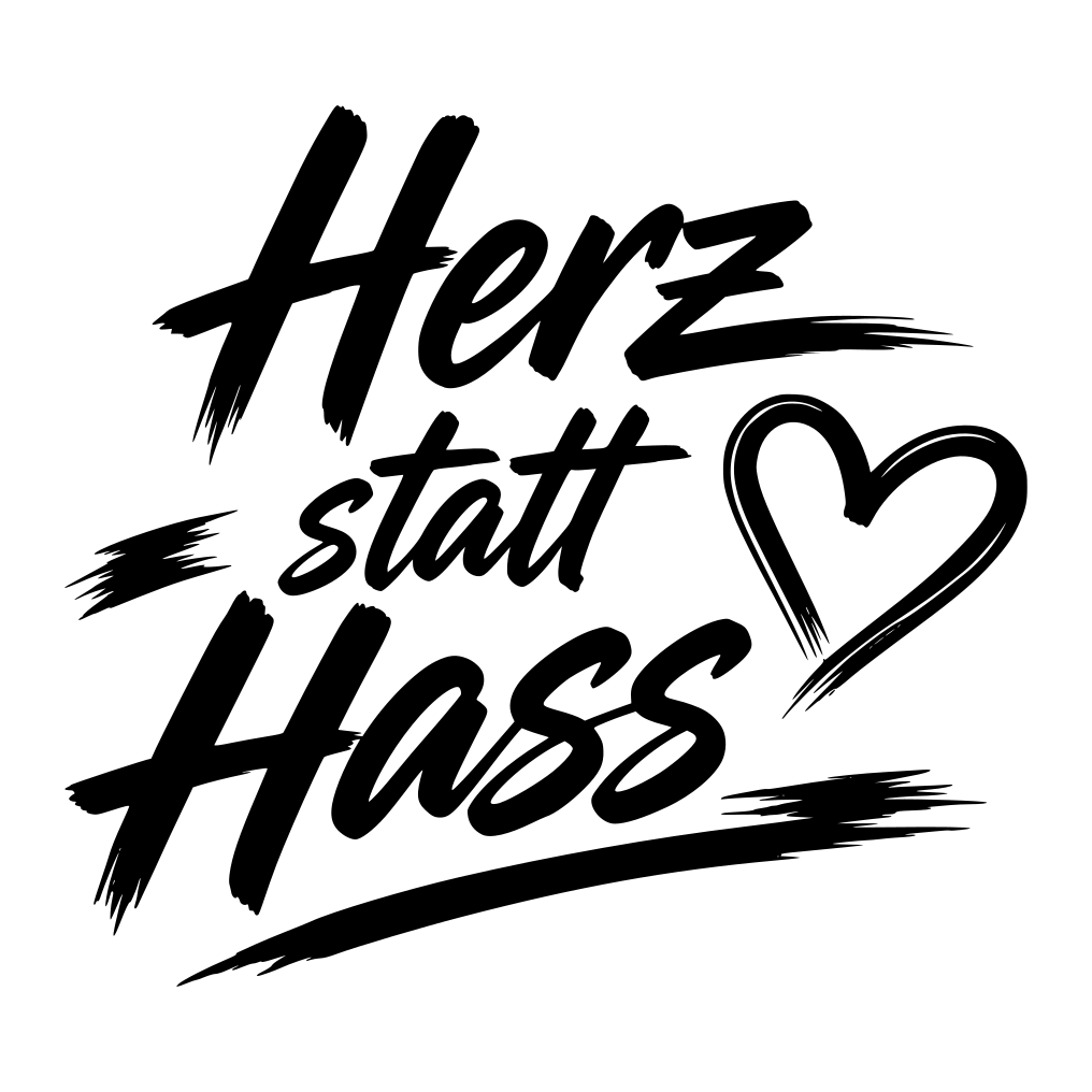 Aufkleber "Herz statt Hass" | 20 bis 60cm | ab 9,99€