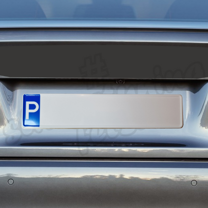 Parkplatzschild/Kennzeichen 52x11cm "WUNSCHTEXT" | Aluminium | ab 12,99€ | für EU-Kennzeichenhalter