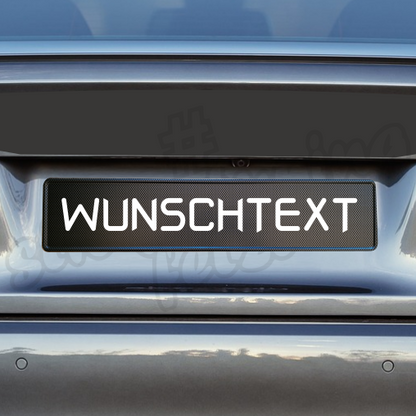 Kfz-Kennzeichen eingefärbt/foliert 52x11cm "WUNSCHTEXT" | Aluminium | ab 14,99€ | für EU-Kennzeichenhalter