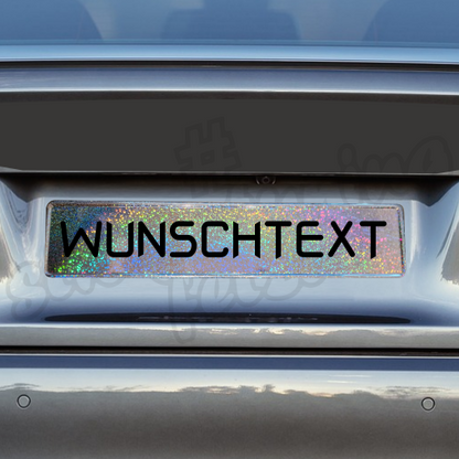 Kfz-Kennzeichen eingefärbt/foliert 52x11cm "WUNSCHTEXT" | Aluminium | ab 14,99€ | für EU-Kennzeichenhalter