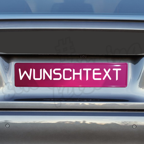 Kfz-Kennzeichen eingefärbt/foliert 52x11cm "WUNSCHTEXT" | Aluminium | ab 14,99€ | für EU-Kennzeichenhalter