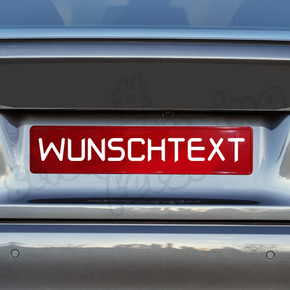 Kfz-Kennzeichen eingefärbt/foliert 52x11cm "WUNSCHTEXT" | Aluminium | ab 14,99€ | für EU-Kennzeichenhalter