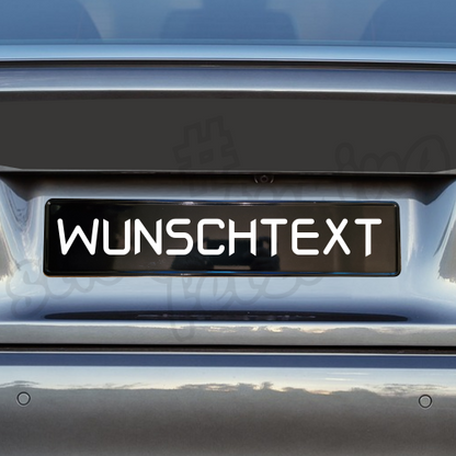 Kfz-Kennzeichen eingefärbt/foliert 52x11cm "WUNSCHTEXT" | Aluminium | ab 14,99€ | für EU-Kennzeichenhalter
