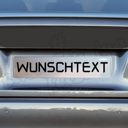 Kfz-Kennzeichen eingefärbt/foliert 52x11cm "WUNSCHTEXT" | Aluminium | ab 14,99€ | für EU-Kennzeichenhalter