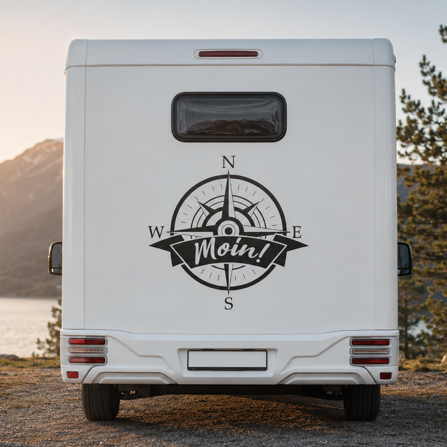 Aufkleber “KOMPASSROSE” maritimer Sticker für Boot, Wohnmobil & Auto | ab 19,99€