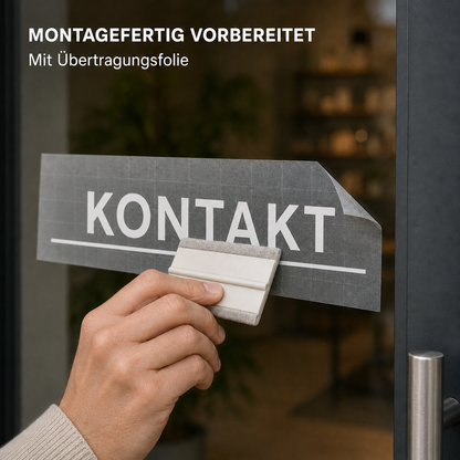 Kontaktdaten-Aufkleber individuell | für Tür, Fenster & Schaufenster | ab 17,99€