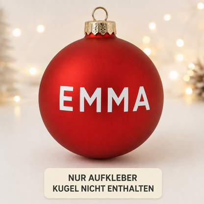 Namensaufkleber für Weihnachtskugeln – 3er-, 6er- oder 12er-Set | ab 8,99€