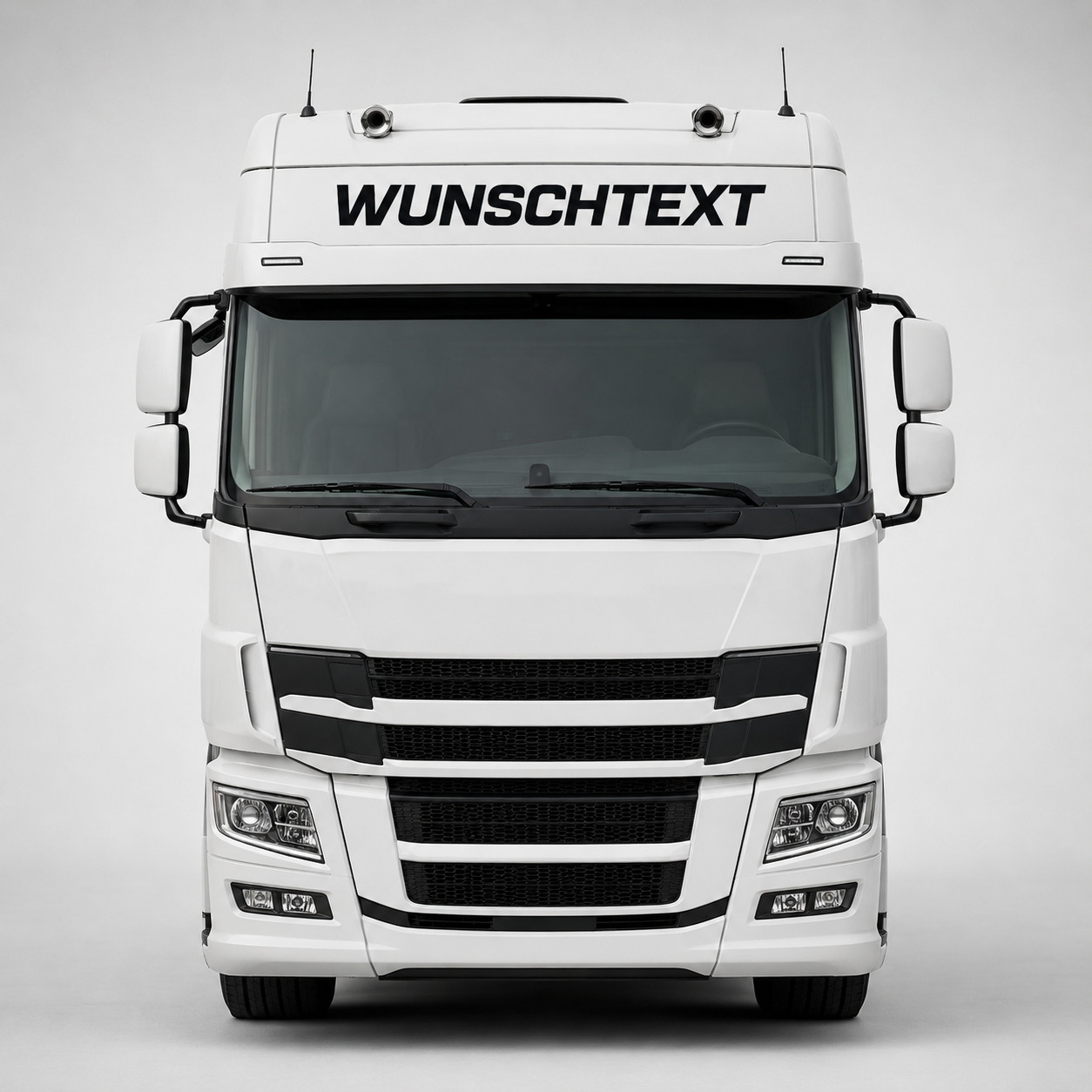 LKW Wunschtext Aufkleber für Lack & Aufbau | 60 bis 180cm | gerade | ab 9,99€