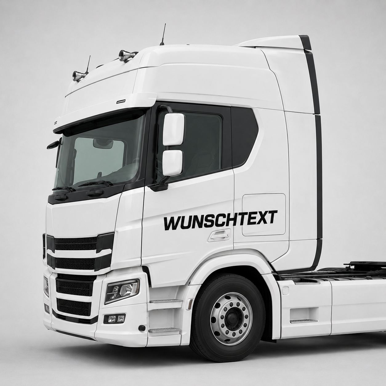 LKW Wunschtext Aufkleber für Lack & Aufbau | 60 bis 180cm | gerade | ab 9,99€