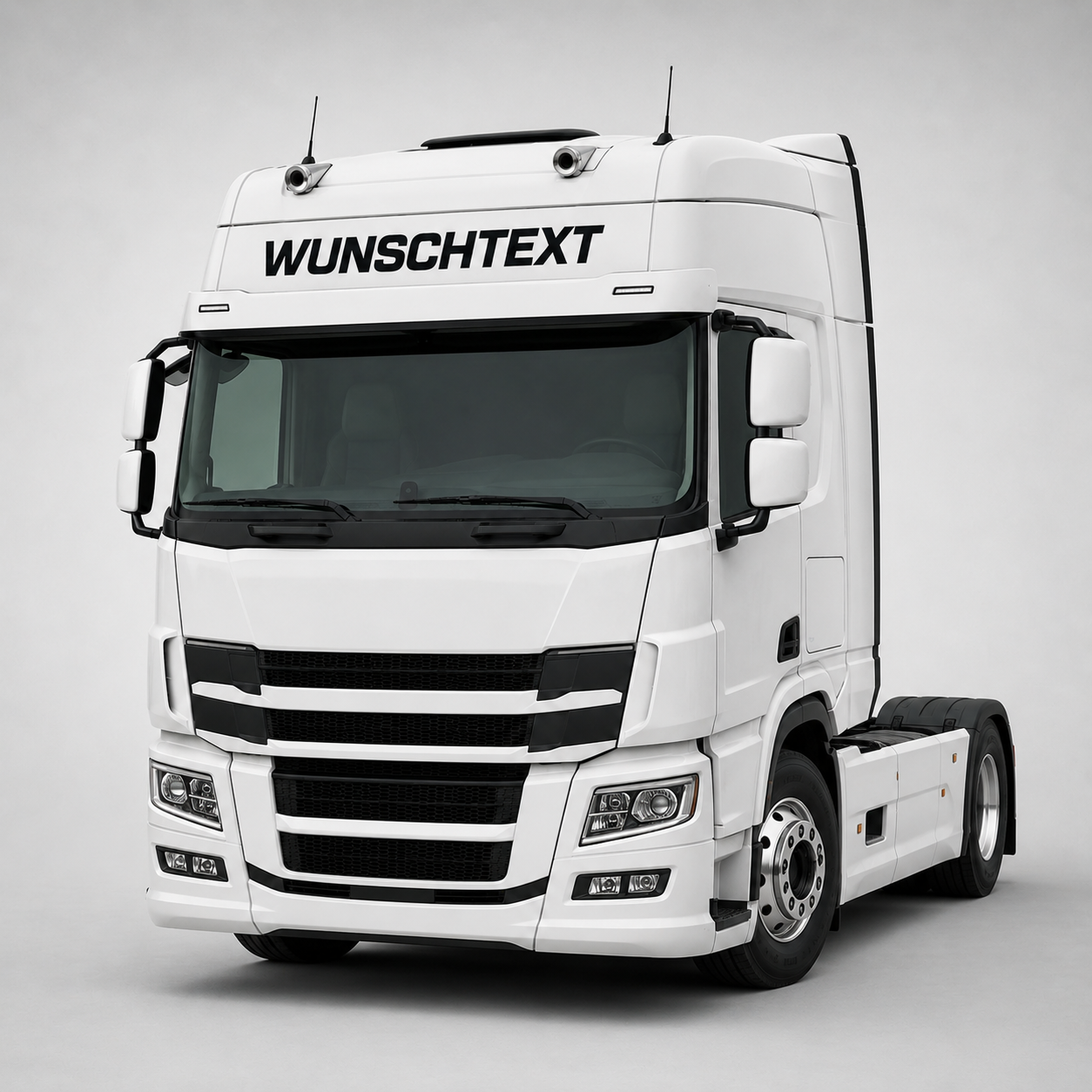 LKW Wunschtext Aufkleber für Lack & Aufbau | 60 bis 180cm | gerade | ab 9,99€
