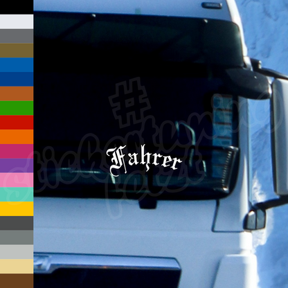 Aufkleber "NAME" für LKW | bis 60cm | nach unten gebogen | ab 4,99€