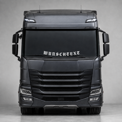 Aufkleber "WUNSCHTEXT" für LKW | bis 180cm | gebogen | ab 12,99€