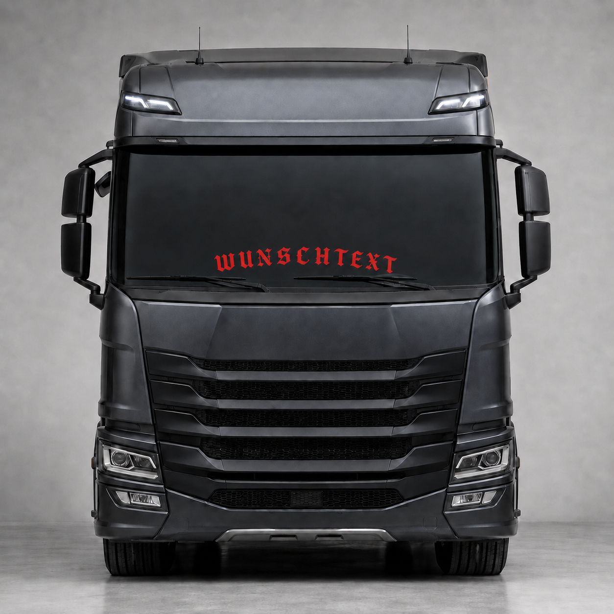 Aufkleber "WUNSCHTEXT" für LKW | bis 180cm | gebogen | ab 12,99€