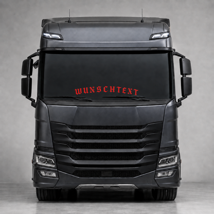 Aufkleber "WUNSCHTEXT" für LKW | bis 180cm | gebogen | ab 12,99€