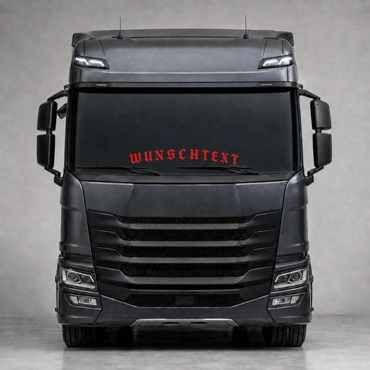 Aufkleber "WUNSCHTEXT" für LKW | bis 180cm | gebogen | ab 12,99€