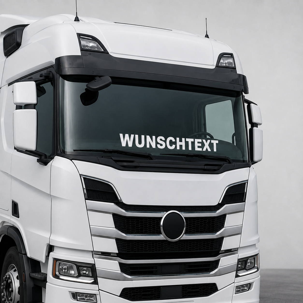 LKW Scheibenaufkleber Wunschtext | 60 bis 180cm | gerade | ab 9,99€