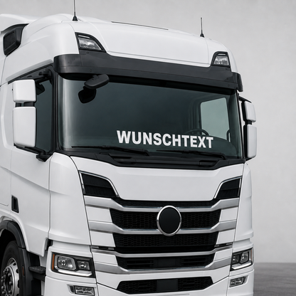 LKW Scheibenaufkleber Wunschtext | 60 bis 180cm | gerade | ab 9,99€
