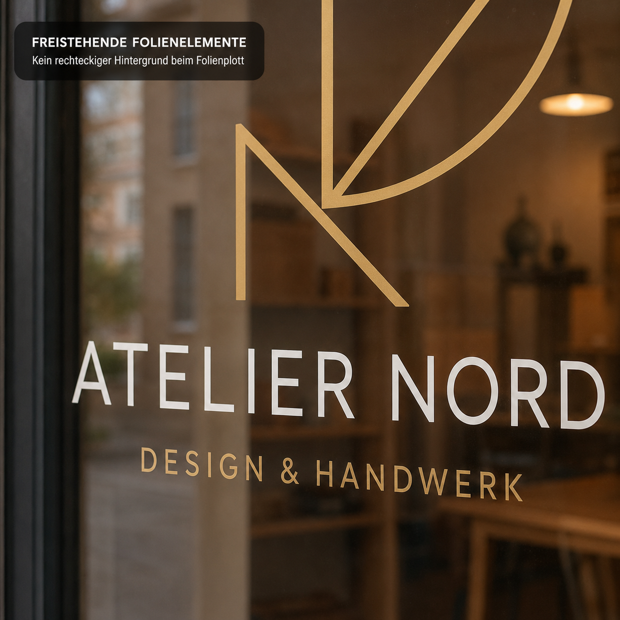 Firmenlogo-Aufkleber als Folienplott – bis 2 Farben | ab 24,99€