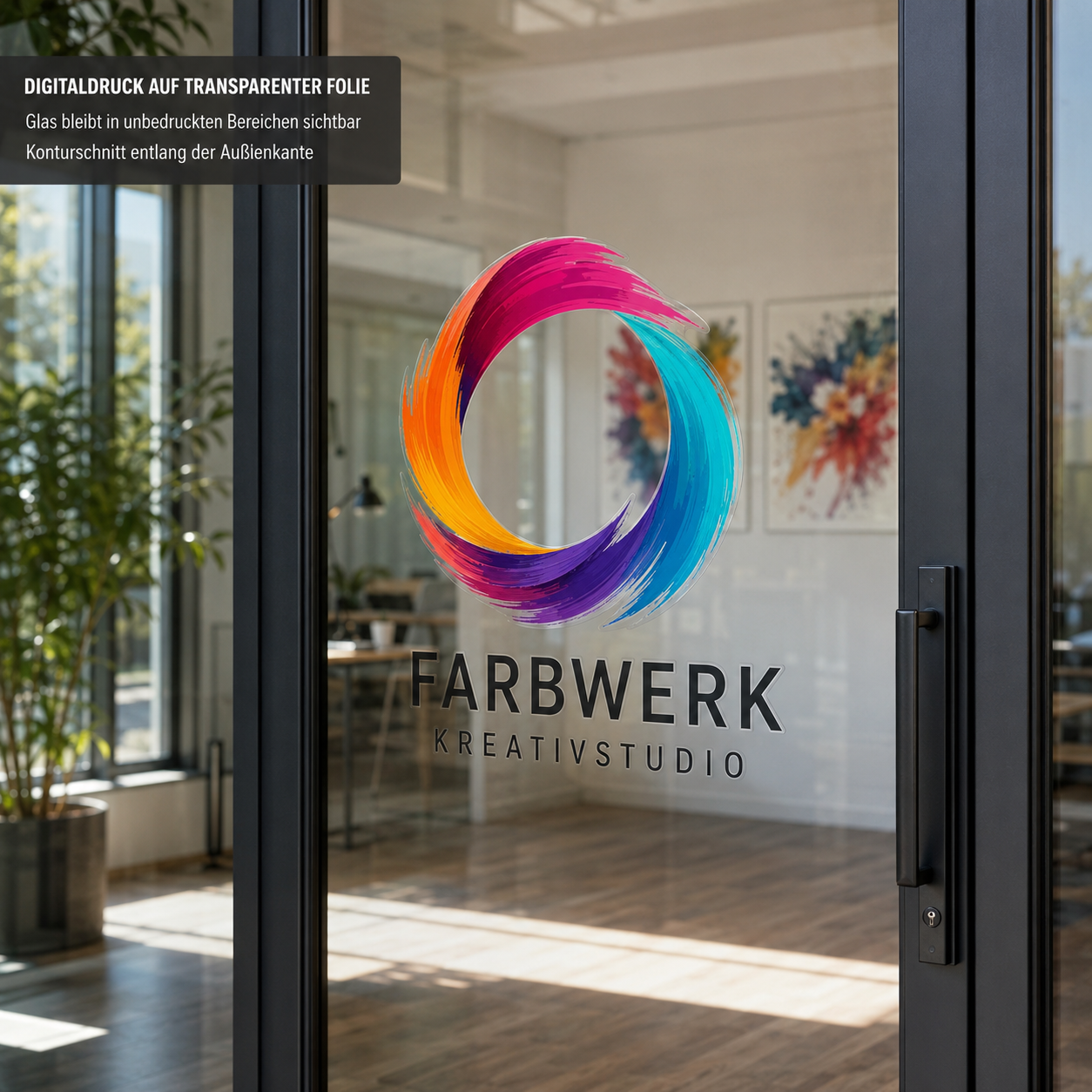 Firmenlogo-Aufkleber im Digitaldruck – mehrfarbig | ab 34,90€