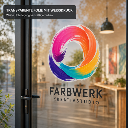 Firmenlogo-Aufkleber im Digitaldruck – mehrfarbig | ab 34,90€