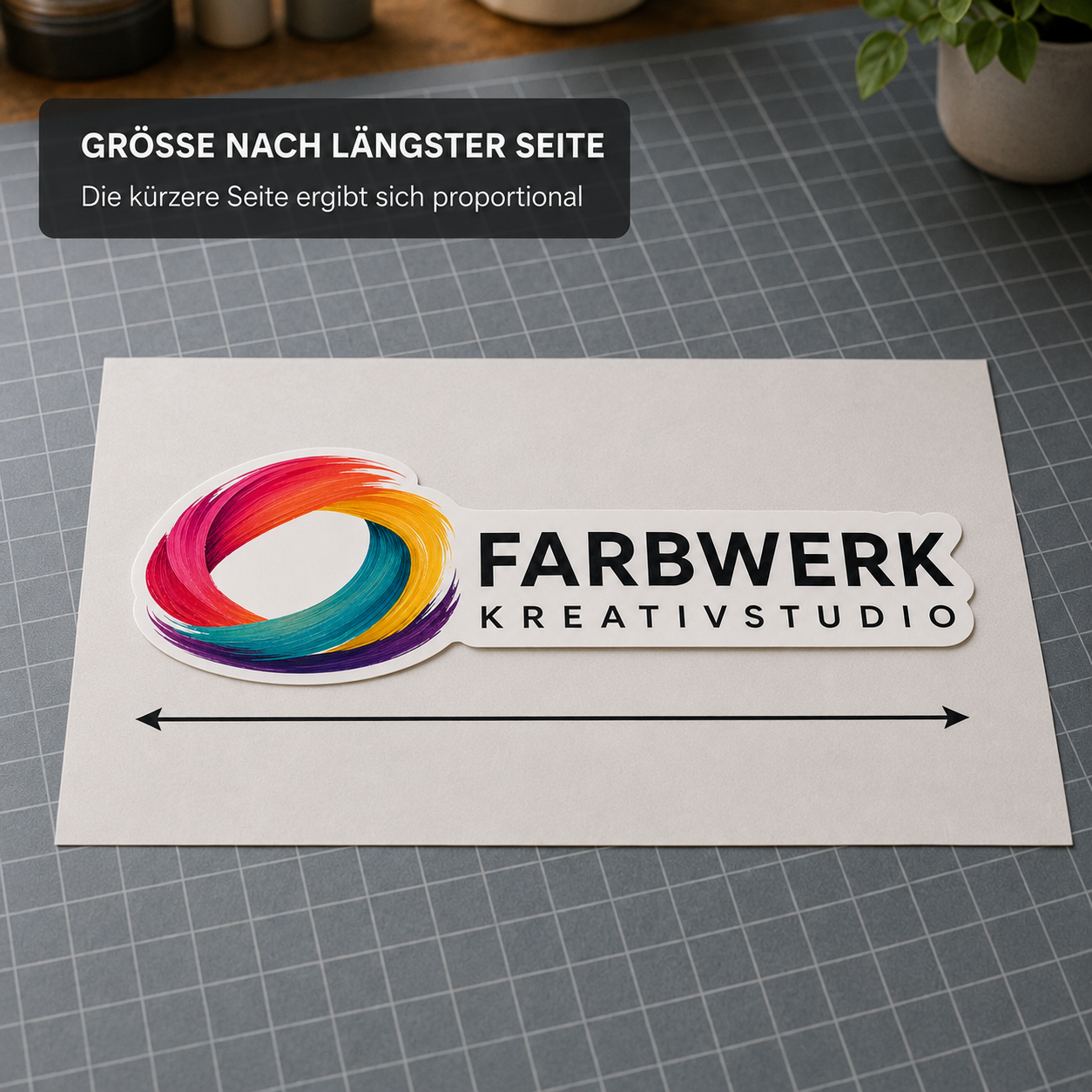 Firmenlogo-Aufkleber im Digitaldruck – mehrfarbig | ab 34,90€