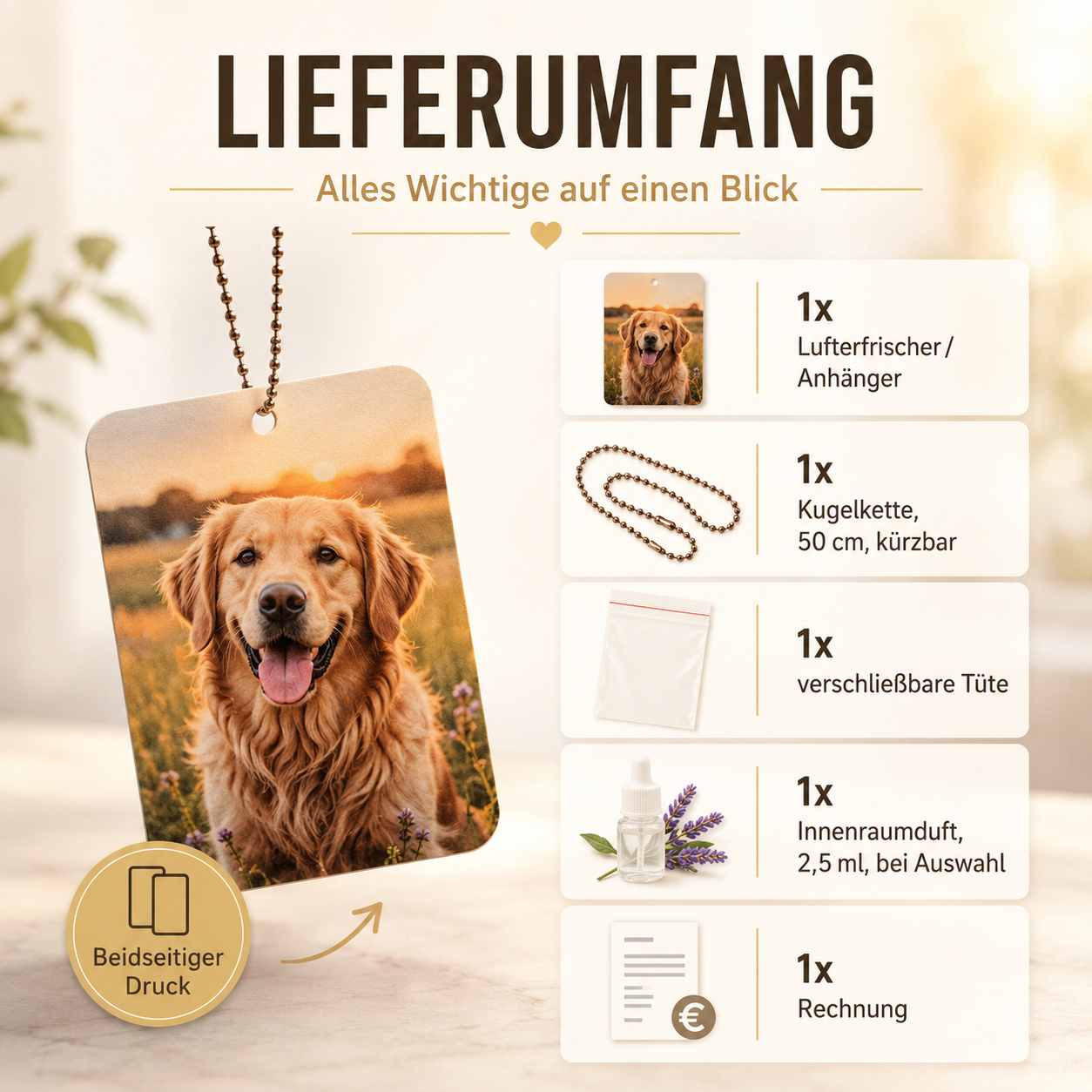 Lufterfrischer "WUNSCHMOTIV" | Quadrat | ab 9,99€